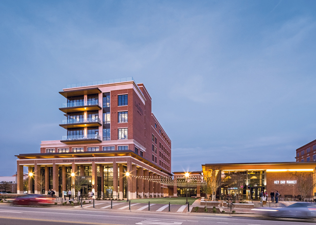 Hey Day Market sits next to the Tony & Libba Rane Culinary Science Center at Auburn University, Auburn, Ala.