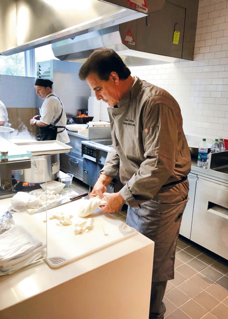Rick Post making mozzarella at a client’s location
