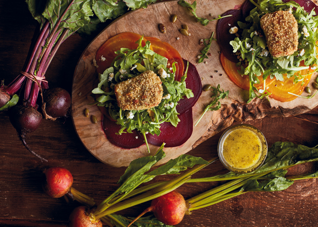 UCLA takes its foodservice program seriously, including creating two cookbooks, in one of which this beet-centric dish appears. 