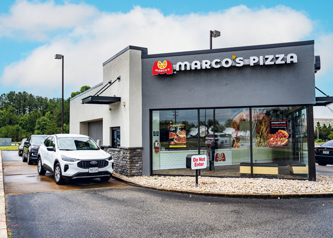 Among the fastest-growing chains in the business, Marco’s ranks as the fifth-largest U.S. pizza chain, with more than 1,200 units and sales exceeding $1 billion.  Images courtesy of Marco’s Pizza