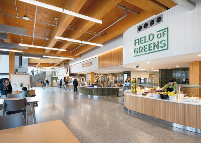 Field of Greens greets guests as they arrive. Free Zone maintains a separate cooking environment for allergen-free menu items.