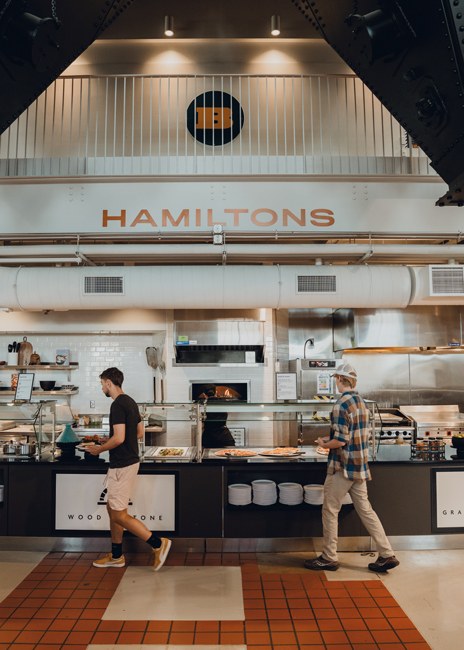 Hamiltons was updated from a standard cafeteria to an assortment of stations that offer a wide range of ethnic fare and cater to special diets.  Photo courtesy of Beloit College/Bon Appétit  Management