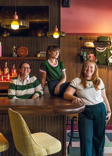 An emerging trend in the sports bar segment is the opening of establishments geared toward women. One such example is Babe’s Sports Bar in Chicago. Members of the Babe’s Sports Bar team include Margaux Lent, Ilyana Schwartz and Nora McConnell-Johnson.