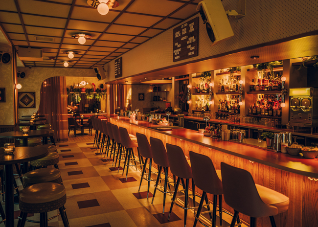 Double Fun draws inspiration from California in the 1970s. Its Brooklyn cocktail includes rye, dry vermouth, amaro and maraschino.