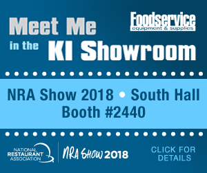 Foodservice Equipment and Supplies Magazine. Meet me in the KI Showroom. NRA Show 2018, South Hall, Booth number 2440.
