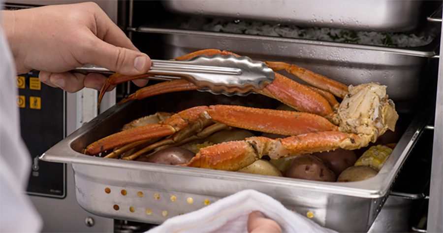 Steam Vector Technology ensures fast, even cooking.